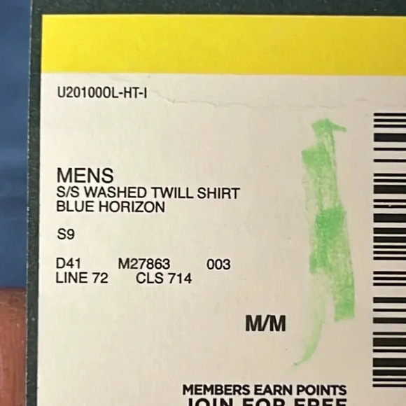 Outdoor life mens blue horizon button up twill shirt  cotton short sleeve casual - Picture 4 of 8